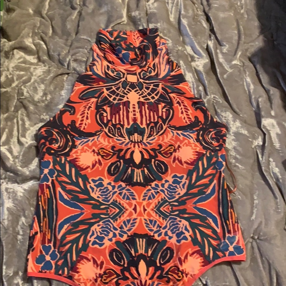 Never worn Free People halter bodysuit top